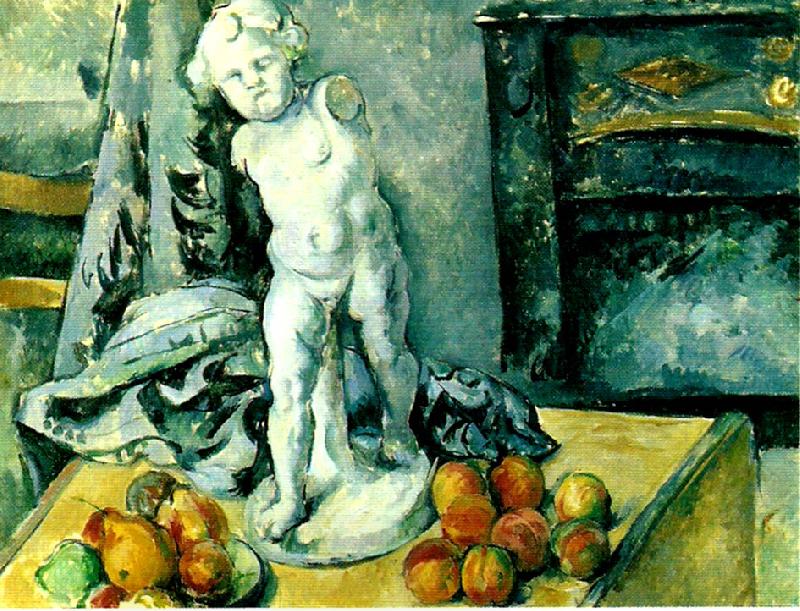 Paul Cezanne stilleben med statyett China oil painting art